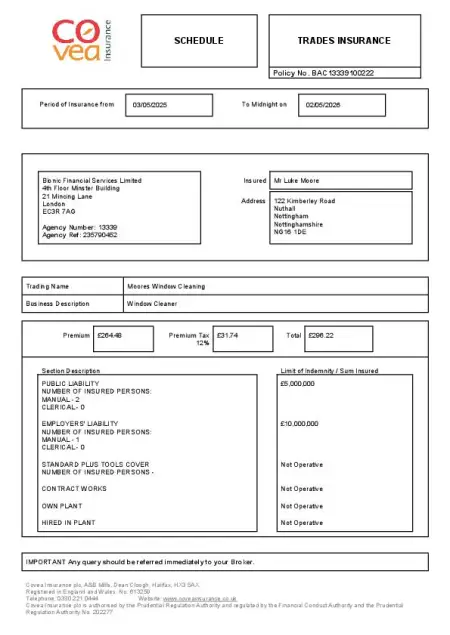 Public Liability Insurance 25-26